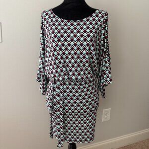 Lascana, geometric print dress, size small